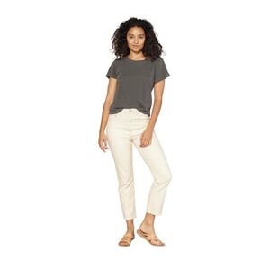 Outerknown SEA Jeans Women's‎ Dune High Rise Slim Fit Salt Size 26 (Measure 28)